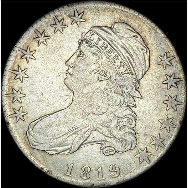 1819 Capped Bust Half Dollar   NEARLY UNCIRCULATED