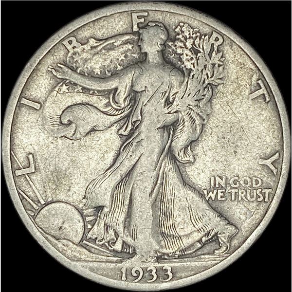 1933-S Silver Half Dollar  LIGHTLY CIRCULATED