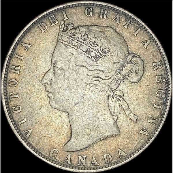 1871-H Silver 50 Cents Canada  LIGHTLY CIRCULATED