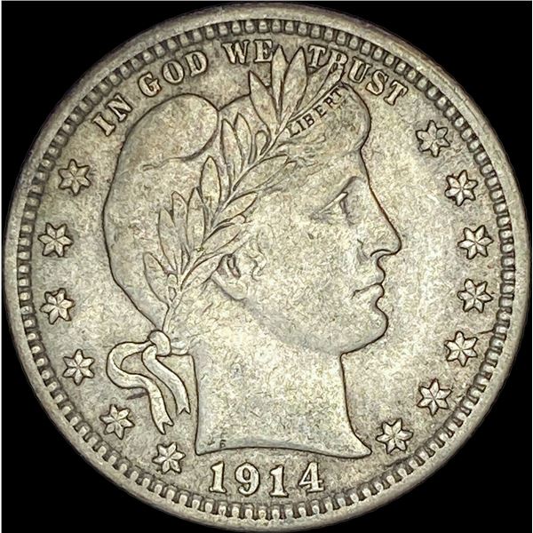 1914 Barber Silver Quarter  HIGH GRADE