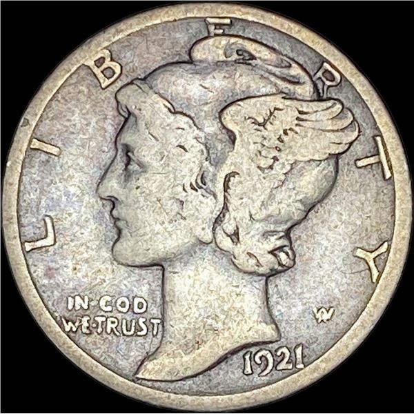 1921-D Silver Mercury Dime  LIGHTLY CIRCULATED