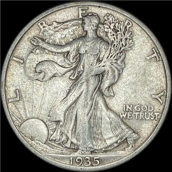 1935-S Silver Walking Liberty Half Dollar   NEARLY UNCIRCULATED