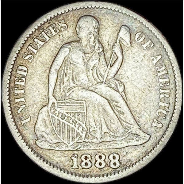 1888 Seated Liberty Dime   NEARLY UNCIRCULATED