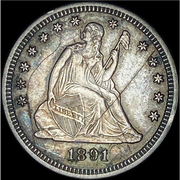 1891 Silver Quarter Dollar (Seated Liberty)  HIGH GRADE