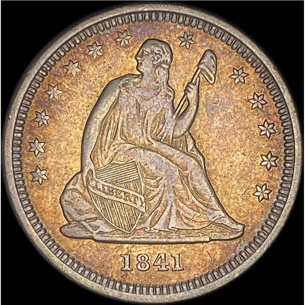 1841-O Silver Seated Liberty Quarter  NEARLY UNCIRCULATED