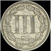 Image 2 : 1868 Nickel Three-Cent Piece  CLOSELY UNCIRCULATED