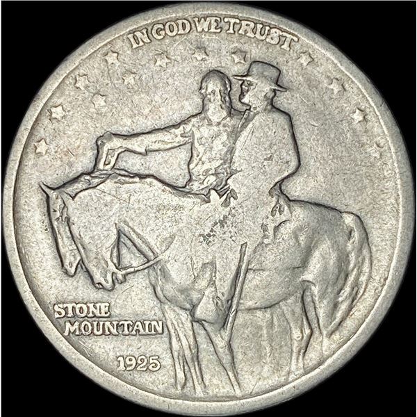 1925 Silver Stone Mountain Half Dollar  NICELY CIRCULATED