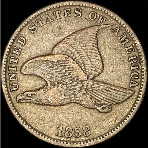 1858 Copper-Nickel Flying Eagle Cent  NEARLY UNCIRCULATED