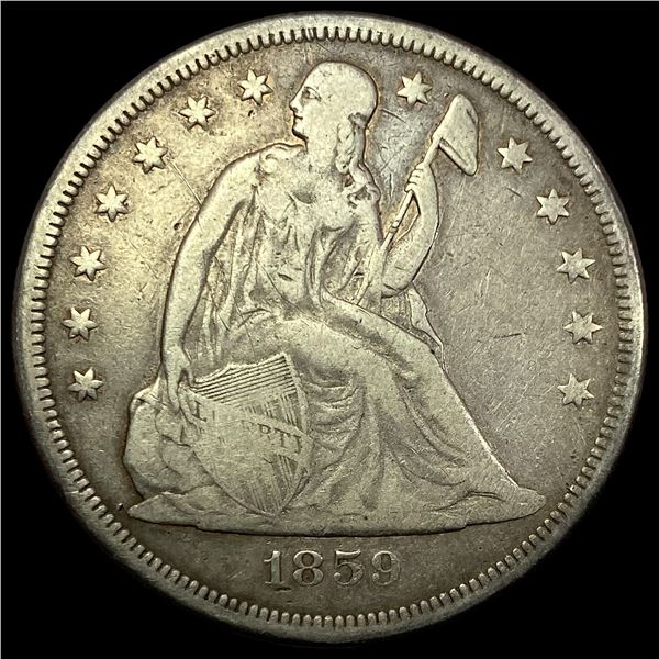 1859-O Seated Liberty Silver Dollar LIGHT CIRC