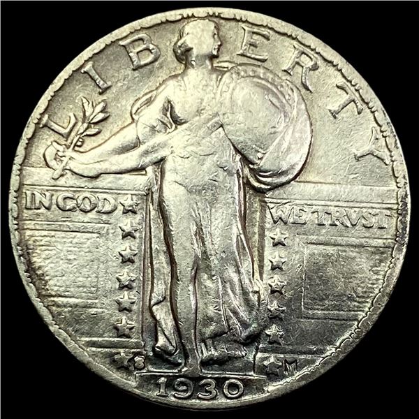 1930-S Silver Standing Liberty Quarter   NEARLY UNCIRCULATED