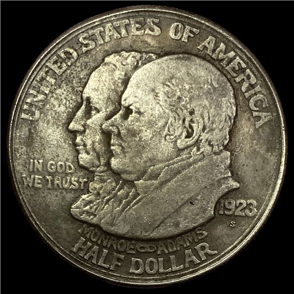 1923-S Silver Monroe Doctrine Half Dollar  NICELY CIRCULATED