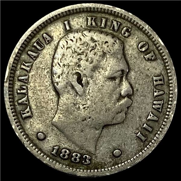 1883 Hawaii Silver Dime  LIGHTLY CIRCULATED