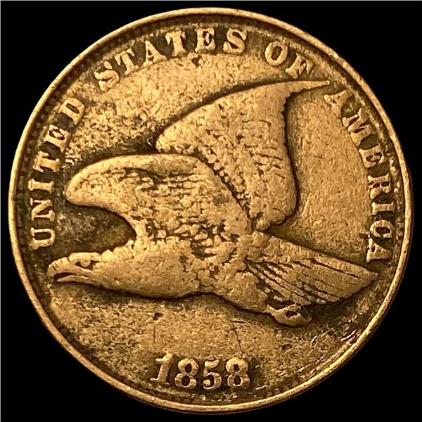 1858 Copper-Nickel Flying Eagle Cent   NICELY CIRCULATED