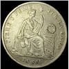 Image 1 : 1874 Silver Un Sol Peru   NEARLY UNCIRCULATED