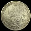 Image 2 : 1874 Silver Un Sol Peru   NEARLY UNCIRCULATED