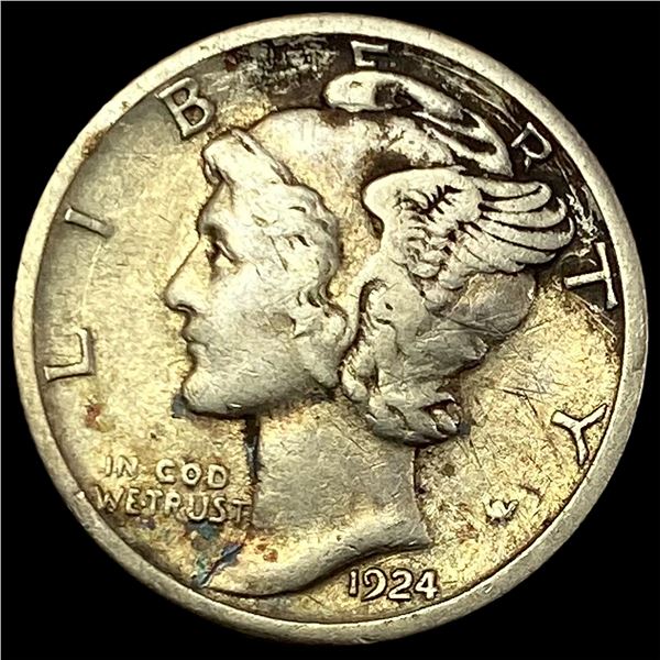 1924-S Mercury Dime LIGHTLY CIRC