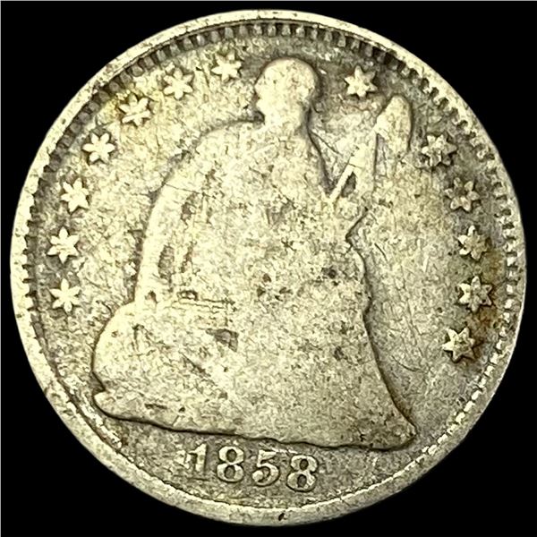 1858 Silver Half Dime  NICELY CIRCULATED