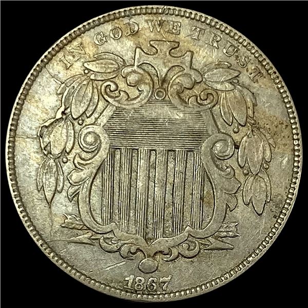1867 Shield Nickel  LIGHTLY CIRCULATED