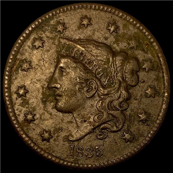 1835 Coronet Head Large Cent  NICELY CIRCULATED