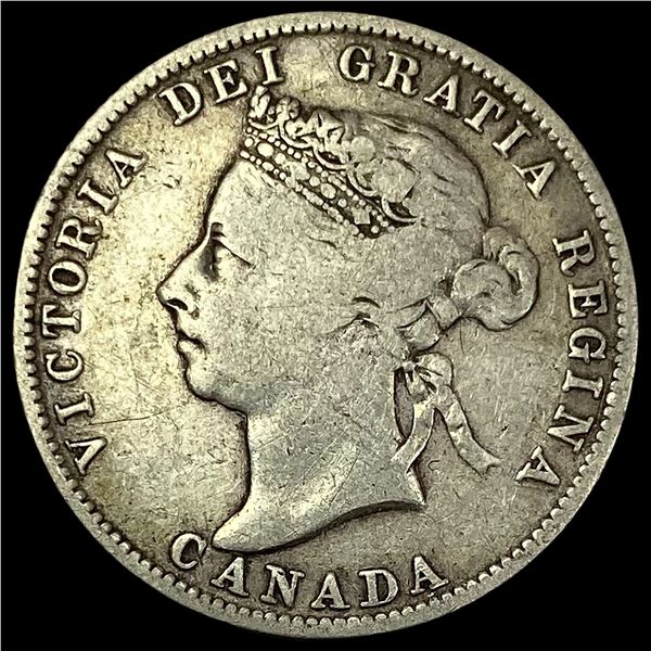 1888 Silver 25 Cents Canada Victoria   CLOSELY UNCIRCULATED