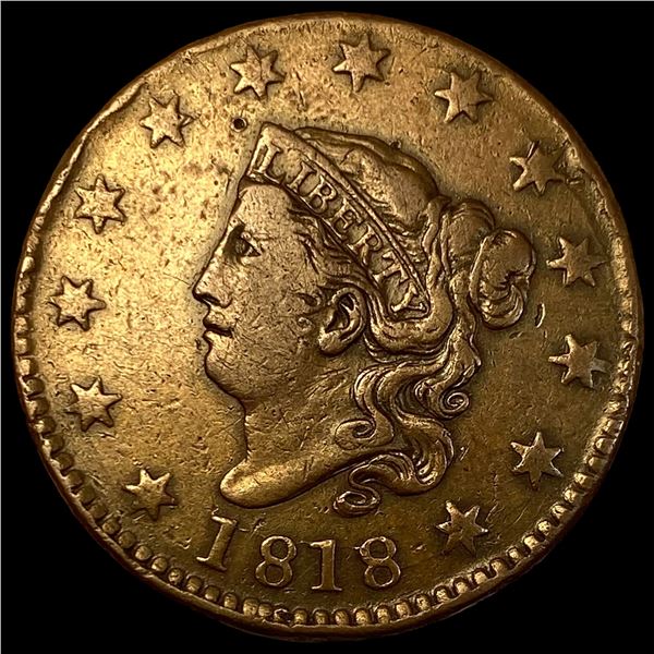 1818 Coronet Head Large Cent   CHOICE AU