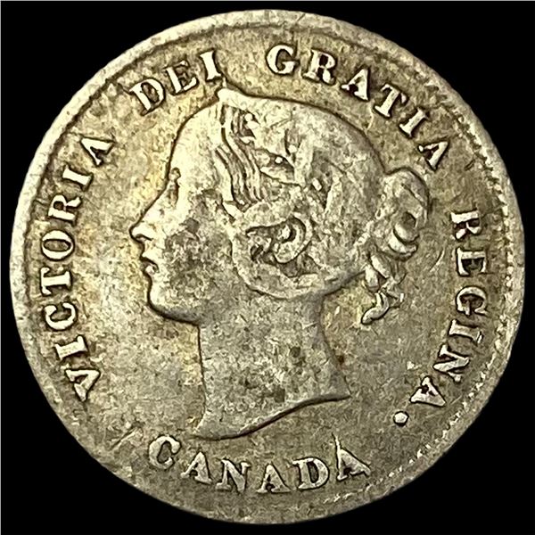 1874 Canada Silver 5 Cents  NICELY CIRCULATED