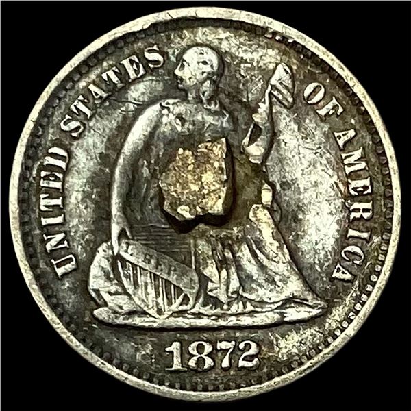 1872-S Silver Half Dime  NICELY CIRCULATED