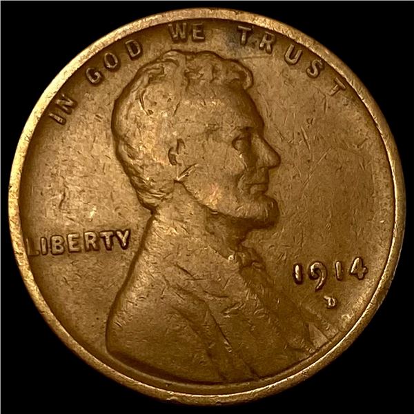 1914-D Lincoln Wheat Cent  LIGHTLY CIRCULATED
