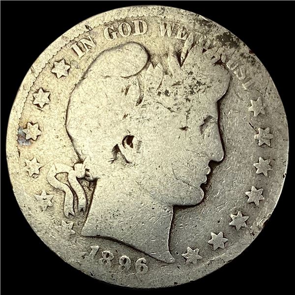 1896-O Silver Barber Half Dollar  NICELY CIRCULATED