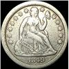 1849 Seated Liberty Dime NEARLY UNCIRCULATED