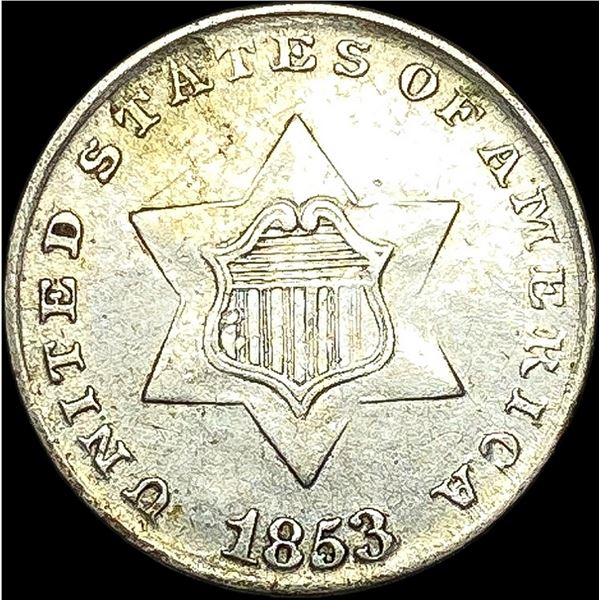1853 Silver Three-Cent Piece UNCIRCULATED