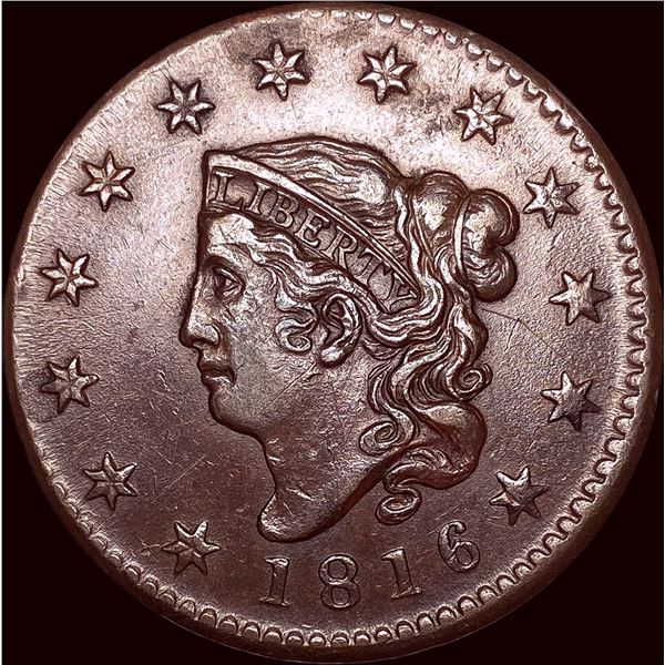 1816 Coronet Head Large Cent CLOSELY UNCIRCULATED