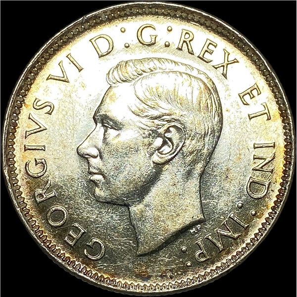 1947 Canada Silver 25 Cents Maple Leaf UNCIRCULATED