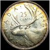 Image 2 : 1947 Canada Silver 25 Cents Maple Leaf UNCIRCULATED