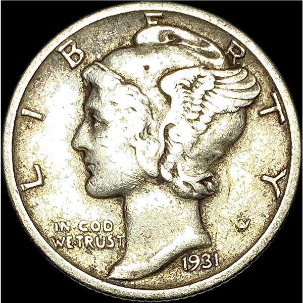 1931-S Silver Mercury Dime LIGHTLY CIRCULATED