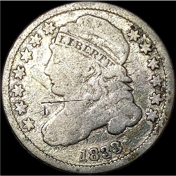 1833 Capped Bust Dime NICELY CIRCULATED