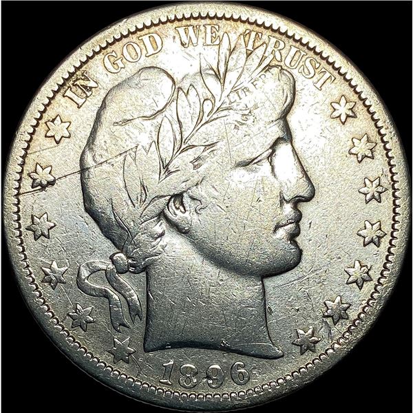 1896-O Silver Barber Half Dollar LIGHTLY CIRCULATED