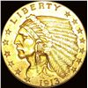 Image 1 : 1913 Indian Head Gold $2.50 Quarter Eagle CLOSELY UNCIRCULATED