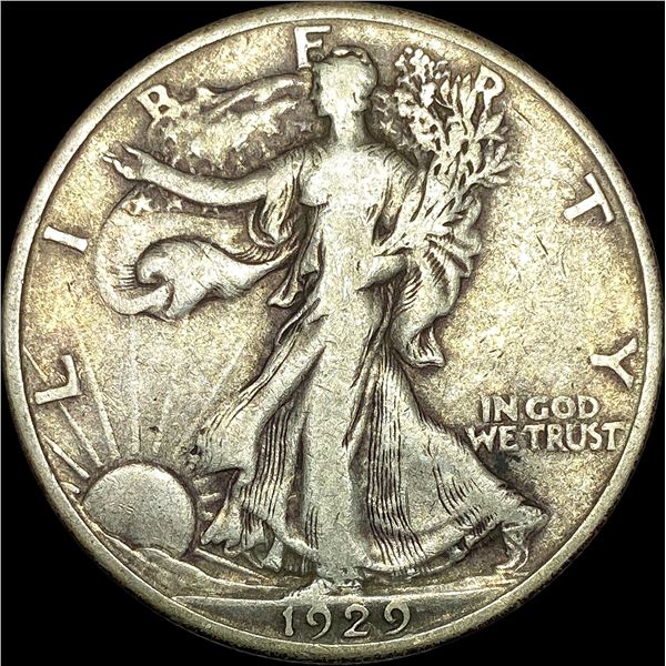 1929-D Silver Walking Liberty Half Dollar LIGHTLY CIRCULATED