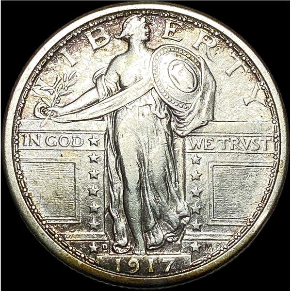 1917 Type 1 Standing Liberty Quarter NEARLY UNCIRCULATED