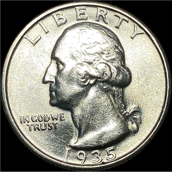 1935-S Silver Washington Quarter NICELY CIRCULATED