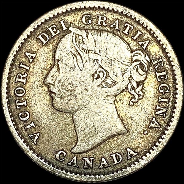 1870 Canada Silver 10 Cents LIGHTLY CIRCULATED