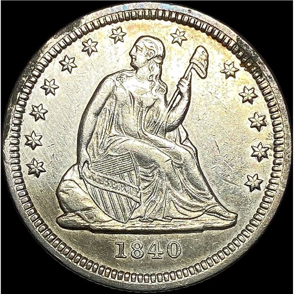 1840 Seated Liberty Silver Quarter CLOSELY UNCIRCULATED