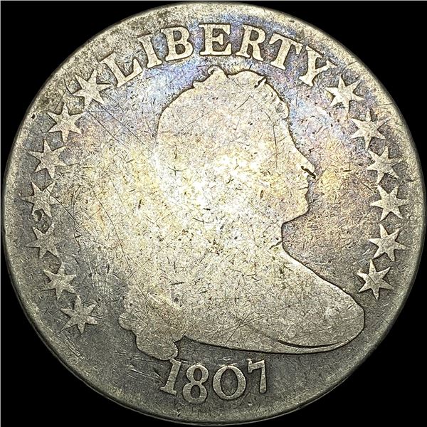 1807 Silver Half Dollar Draped Bust NICELY CIRCULATED
