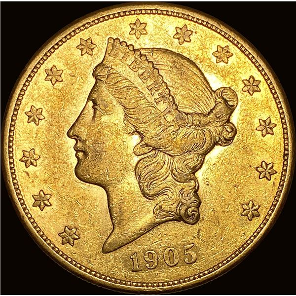 1905-S Liberty Head $20 Gold Double Eagle CLOSELY UNCIRCULATED