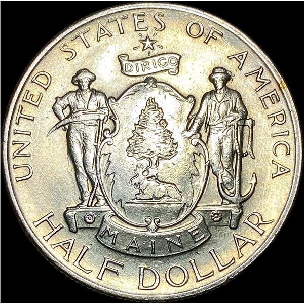 1920 Silver Maine Centennial Half Dollar UNCIRCULATED