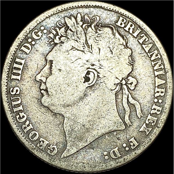 1824 Silver Crown George IV Great Britain LIGHTLY CIRCULATED