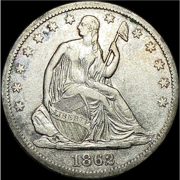 1862-S Silver Half Dollar NEARLY UNCIRCULATED