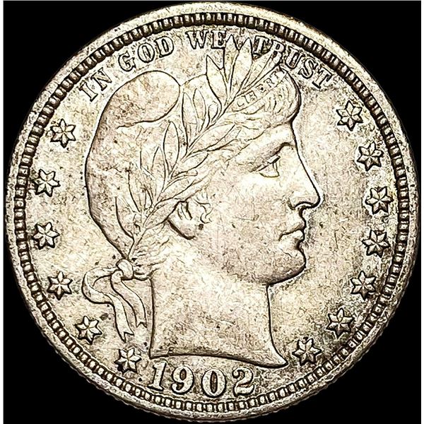 1902-S Silver Barber Quarter CLOSELY UNCIRCULATED