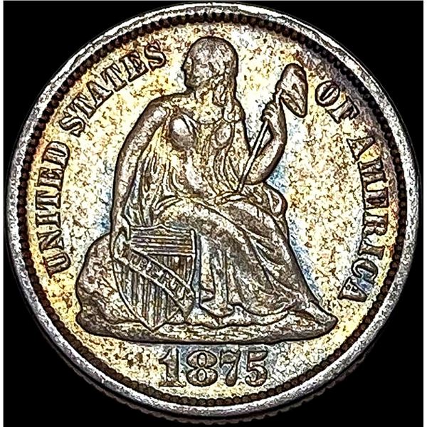 1875 Seated Liberty Dime CLOSELY UNCIRCULATED